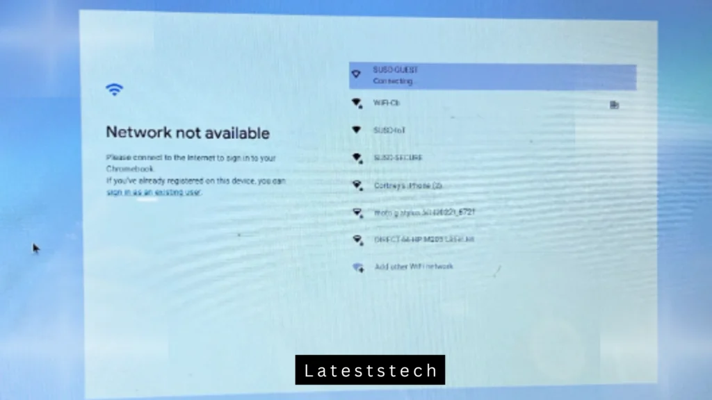 Network Not Available Chromebook
